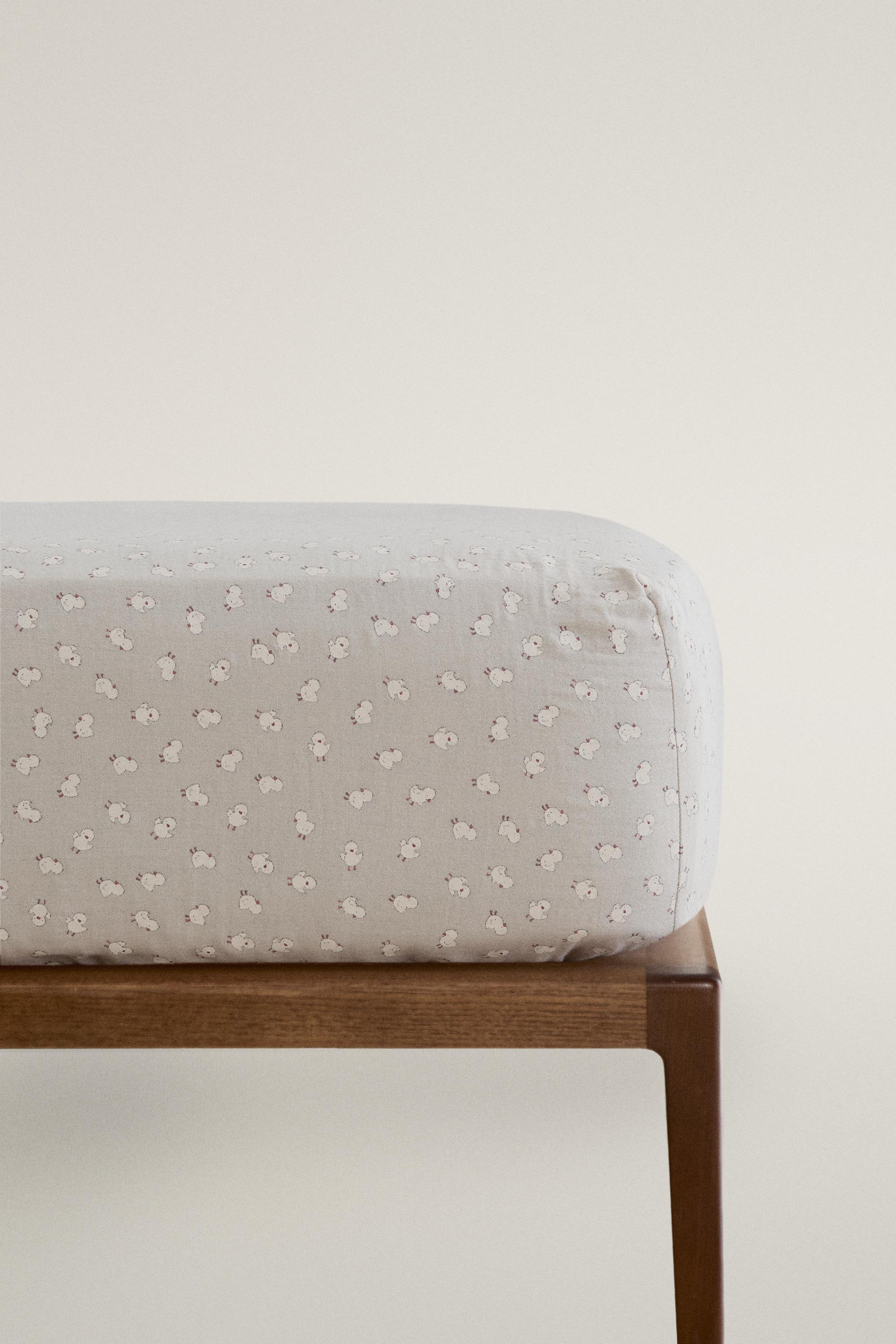 DRAP-HOUSSE ENFANT COTON GAZE POUSSINS